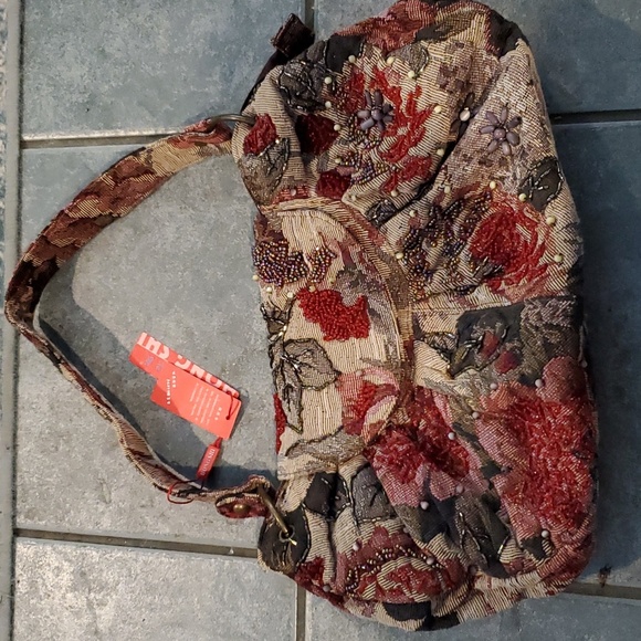 HONG SHI multi color carpet brocade purse - Picture 2 of 6